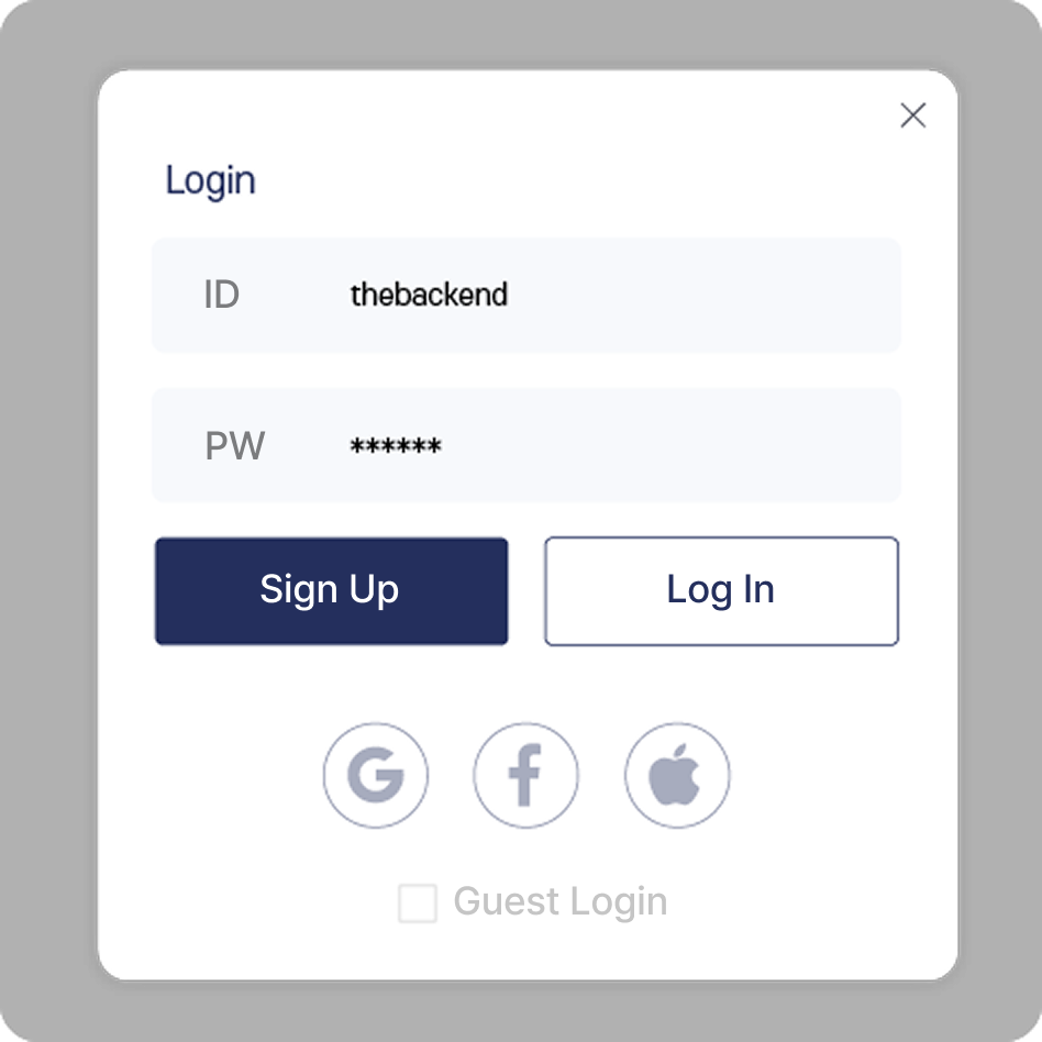 Signup/Login